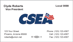 CSEA Civil Service Business Card 1