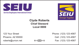 SEIU Business Card Template 10