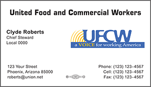 UFCW Business Card Template 2