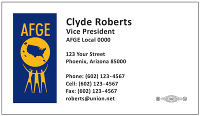 AFGE Business Card Template 102