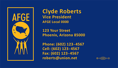 AFGE Business Card Template 11
