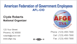 AFGE Business Card Template 09