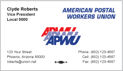 APWU Business Card Template 4