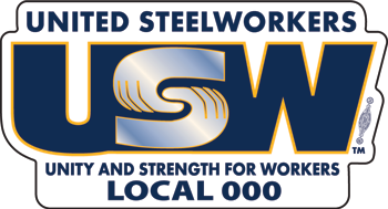 USW Logo Union Hard Hat Sticker