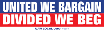 United We Bargain Divided We Bed Union Bumper Sticker